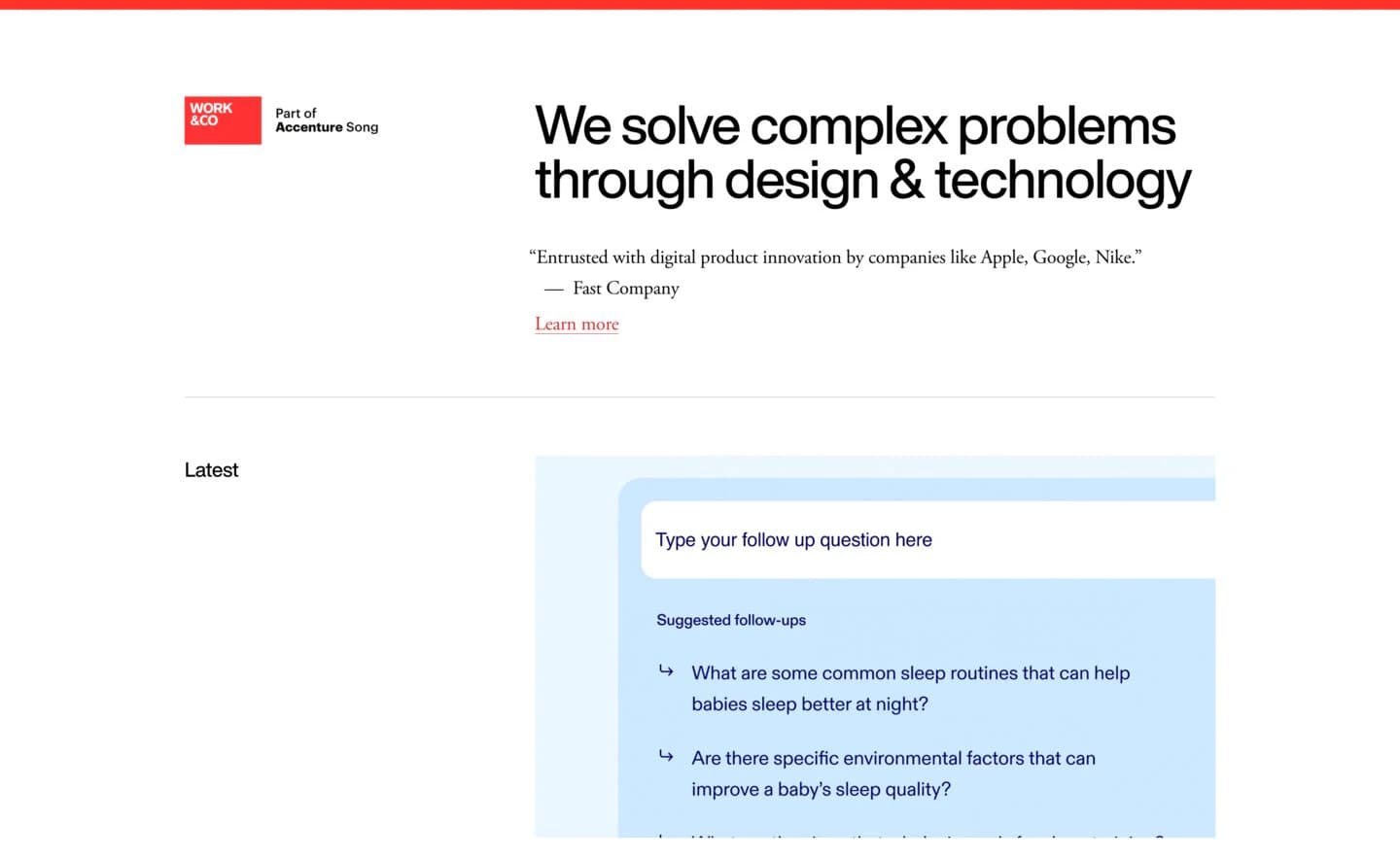 Work & Co Homepage